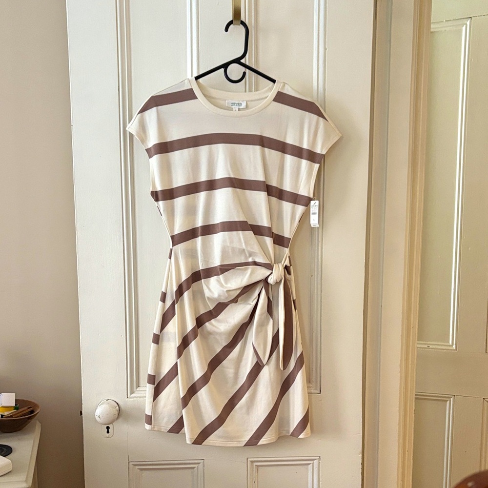 Haven cotton dress with tie. NWT. Small.